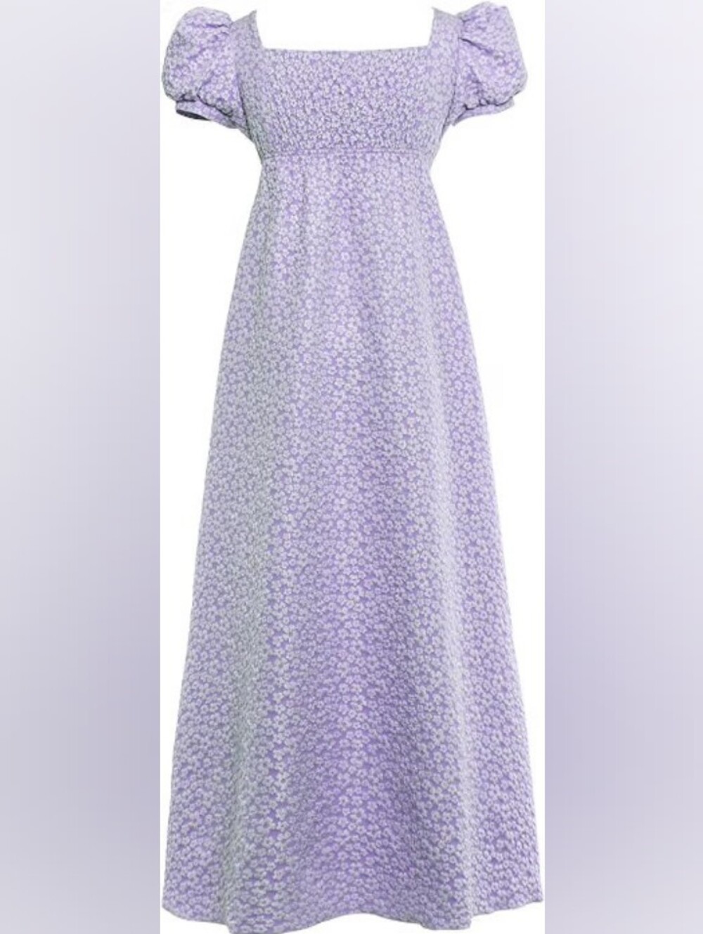 Girl's Lace Daisy A-Line Skirt  Lavender, Pearl Embelissment, White Gloves Small